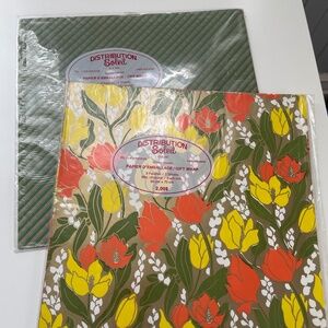 Vintage Gift Wrap Wrapping Paper - Set of 2